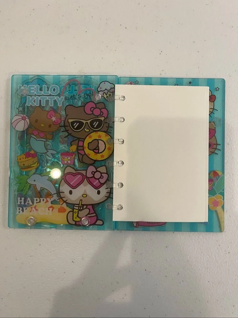 Hello Kitty Acrylic Shaker Notebook and pen